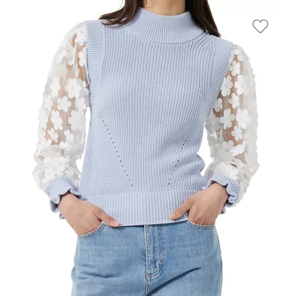 NWT Juri Mozart Floral Appliqué Sweater